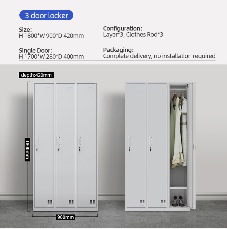 Free Consultation Metal Storage Locker 6 Doors Key Lock for Employees Home Office Gym-Weatherproof Durable Requires Assembly