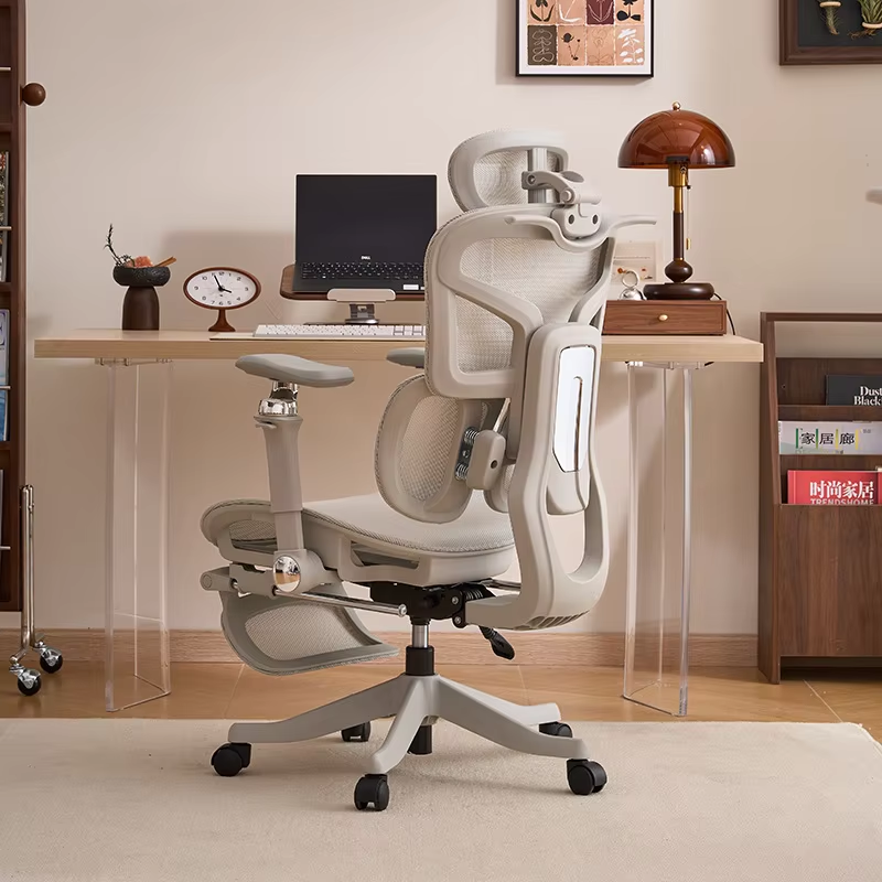 Ergonomic Modern Mesh Chair Adjustable Extendable Waist Support for Home Comfortable Long Sitting Gaming Office Use Reclining