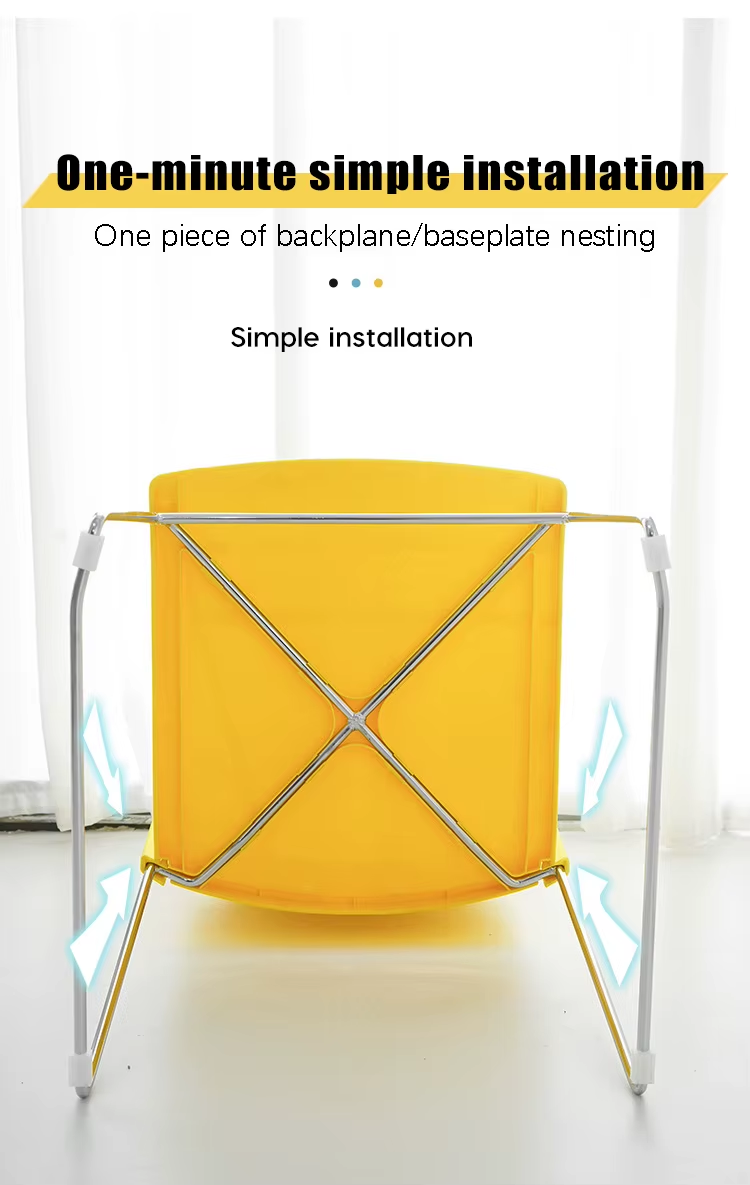 Custom Colors Ergonomic High Back Office Chair Stackable Steel Frame With Cushion Meeting Chair Conference Chair Visitor Chair