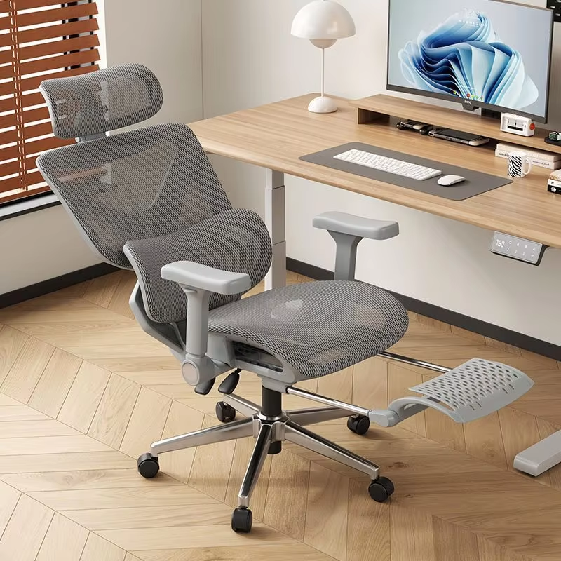 150KG High Capacity Multi-Purpose Recliner Chair with Adjustable Footrest Lumbar Support & Mesh Seat for All Users