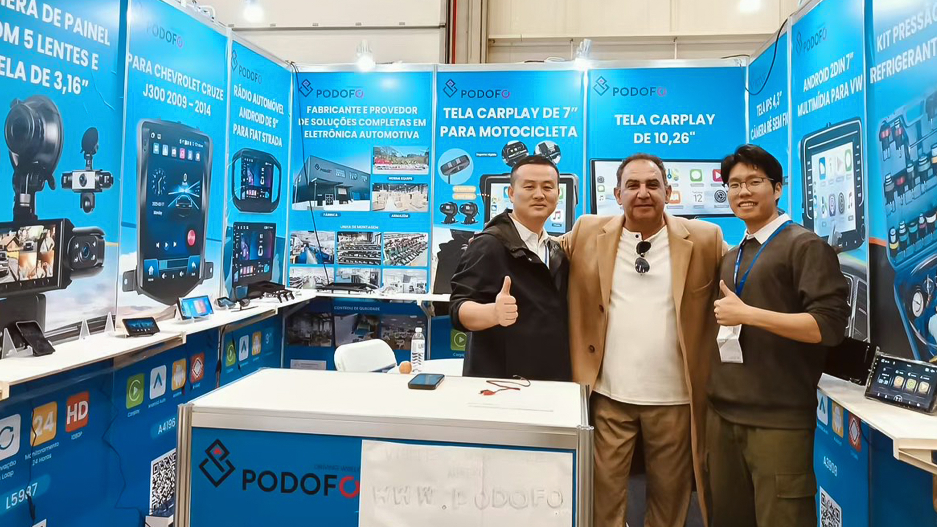 São Paulo Expo Wrap-Up: Crowds Flock to PODOFO for Car Radios, Motorcycle CarPlay Screens and Dash Cams