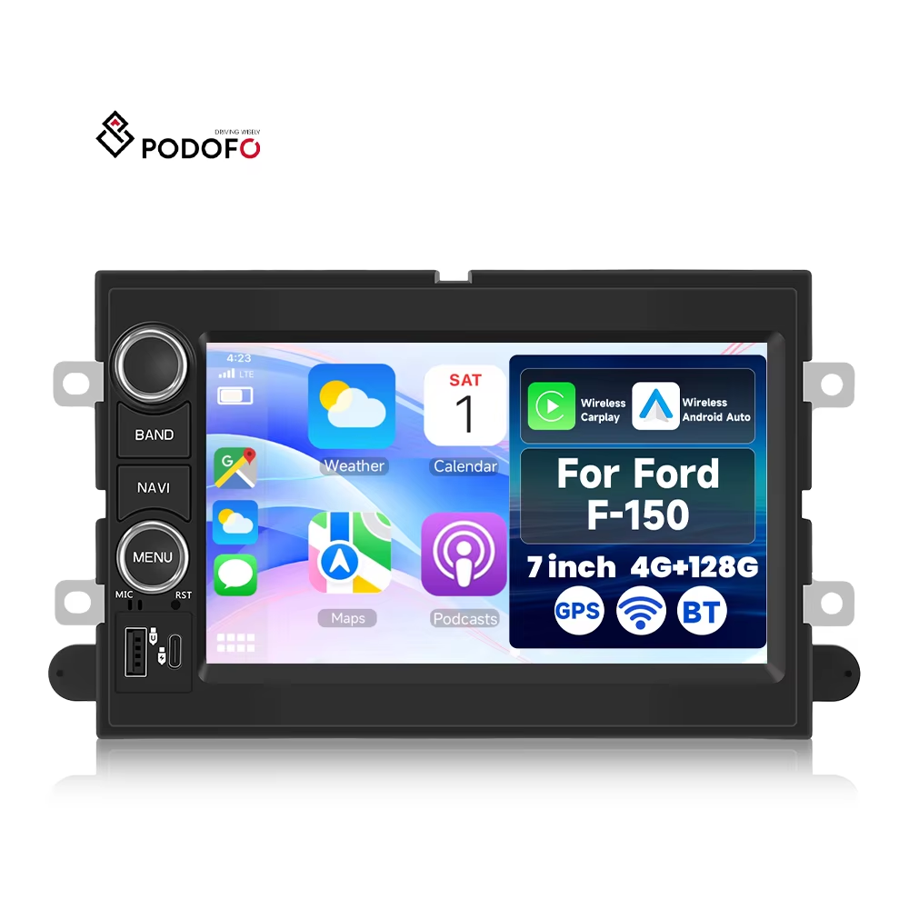 סטריאו אוטומטי לרכב עם CarPlay אנדרואיד של Podofo 7 אינץ', זיכרון 4+128 ג