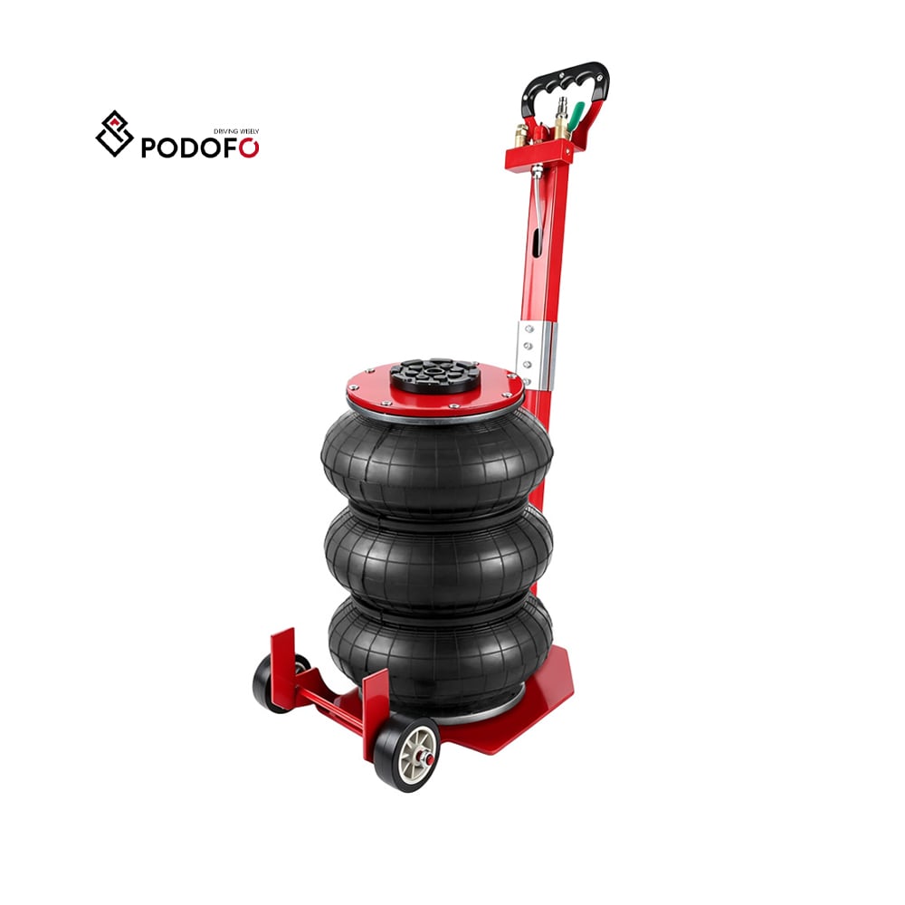 Podofo 3 Ton/6600Lbs Pneumatic Jack Airbag Car Jack Adjustable Handle Lifting Height 3-5s Fast Lifting Heavy Duty for Automobile W6175EU