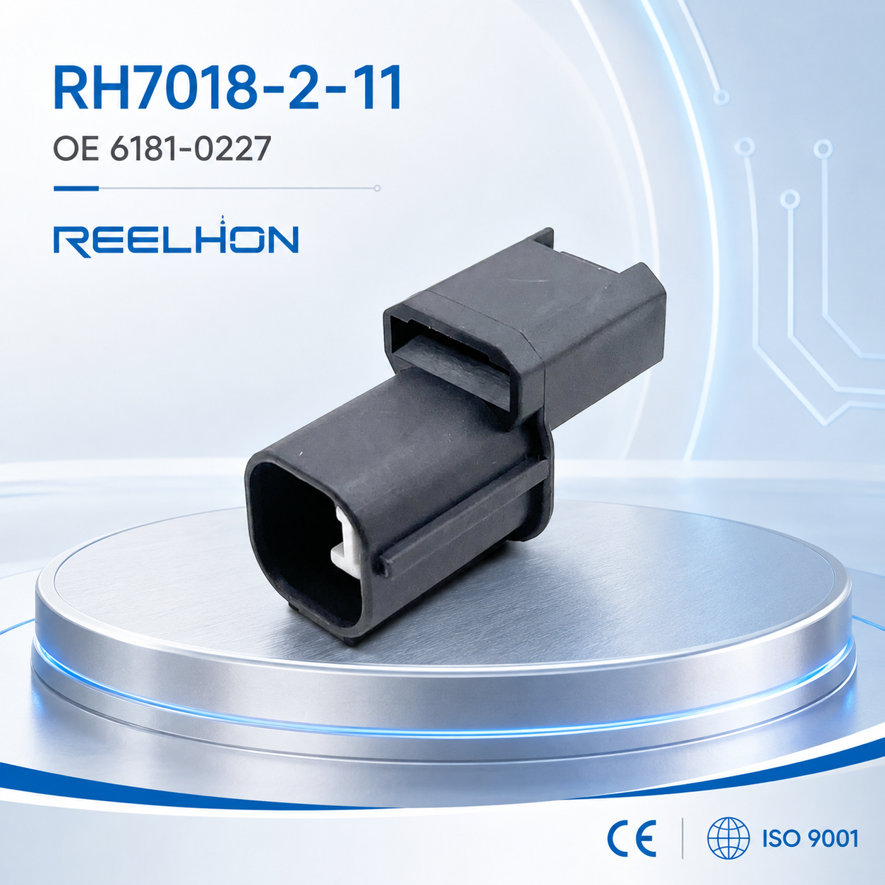 7018-2-11 6181-0227 2 Pin Waterproof Sealed Square Male Auto Connector Housing for Toyota Honda Relay Sensor Harness