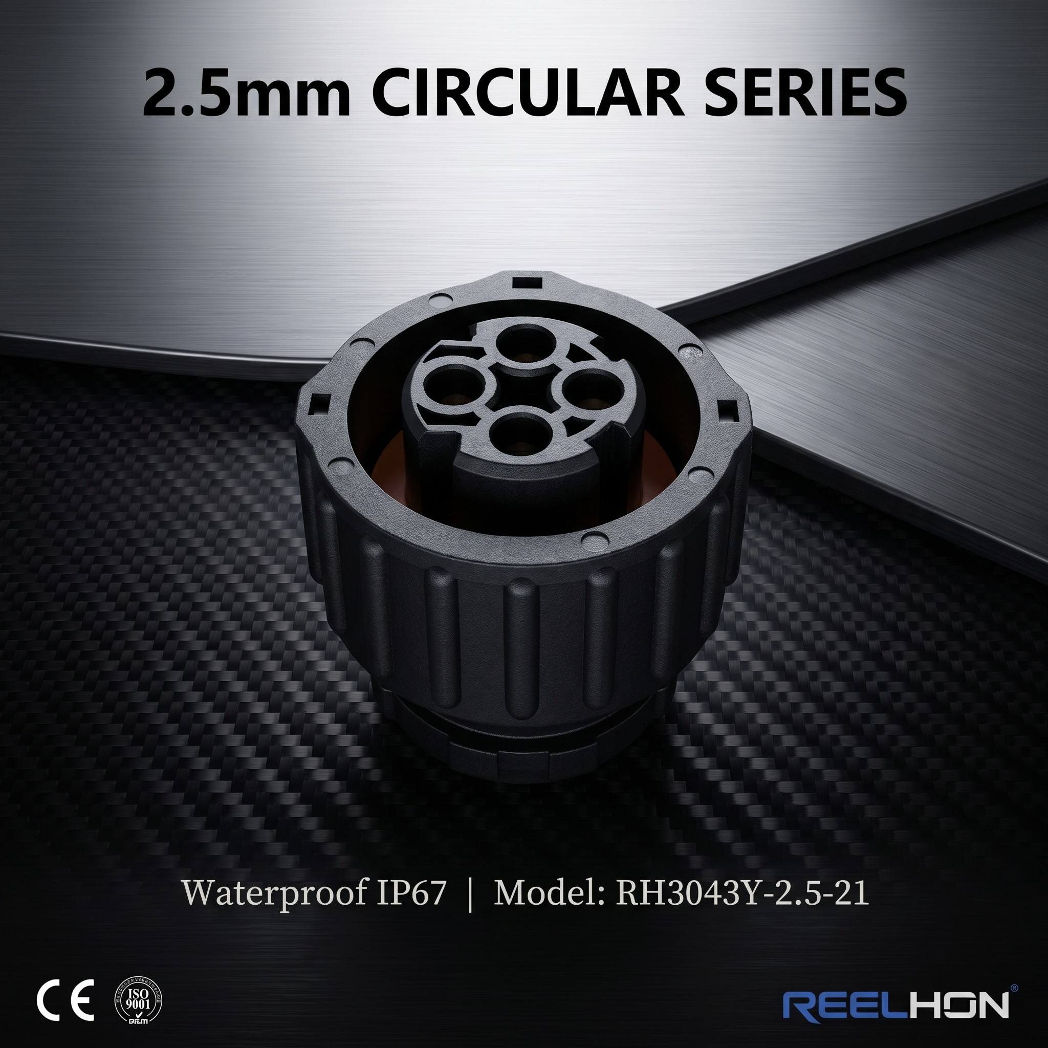 3043Y-2.5-21 1-967325-1 4 Pin Waterproof Circular Automotive Connector for Heavy Truck Speed Sensor Plug