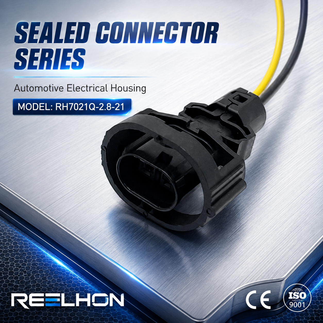 RH7021Q-2.8-21 2 Pin Waterproof Sealed Round Female Auto Connector Pigtail for Toyota Honda PDC Speed Sensor Harness