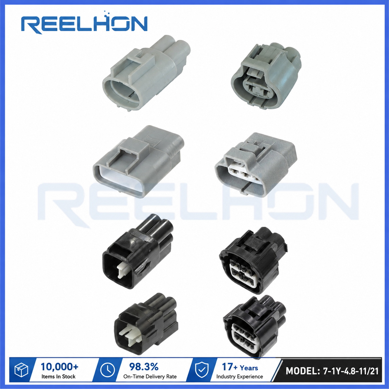 7-1Y-4.8-11/21 1-6 Pin Waterproof Sealed 4.8mm High-Current Male Female Auto Connector for Toyota Relay Fan Motor Harness