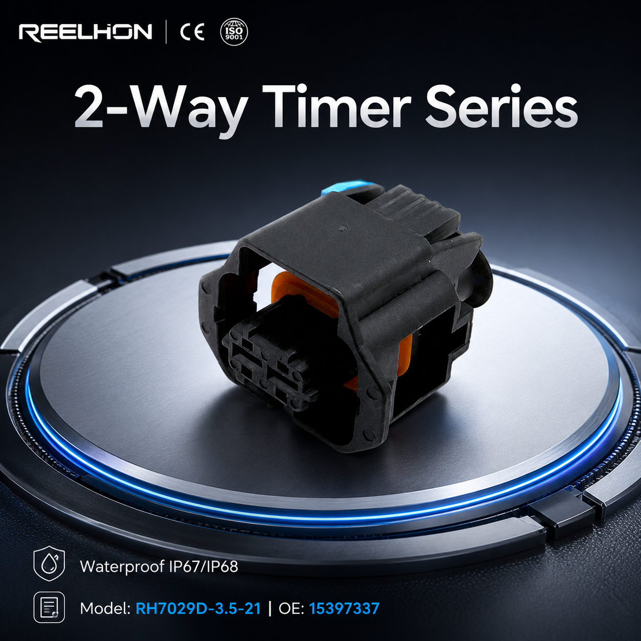 RH7029D-3.5-21 15397337 2 Pin Waterproof Female Sealed Timer Series Auto Connector for Opel Sensor Ignition Coil Harness
