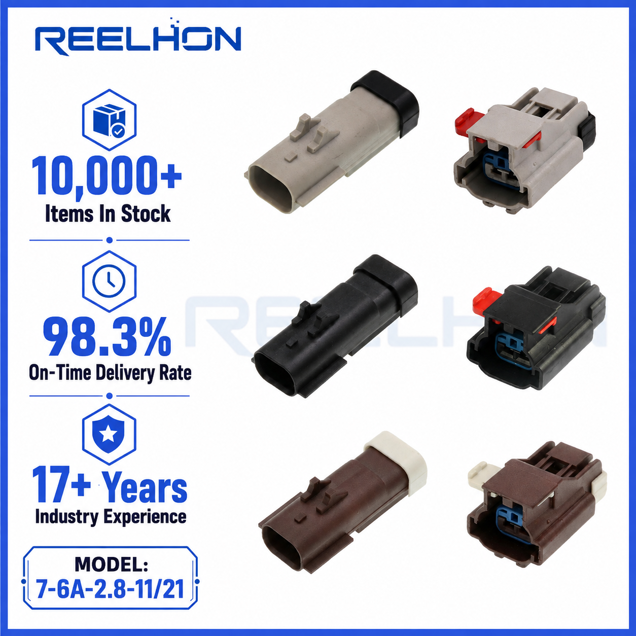 7-6A-2.8-11/21 1-2 Pin Waterproof Sealed 2.8mm Multi-Color Male Female Auto Connector for Toyota Honda Sensor Harness