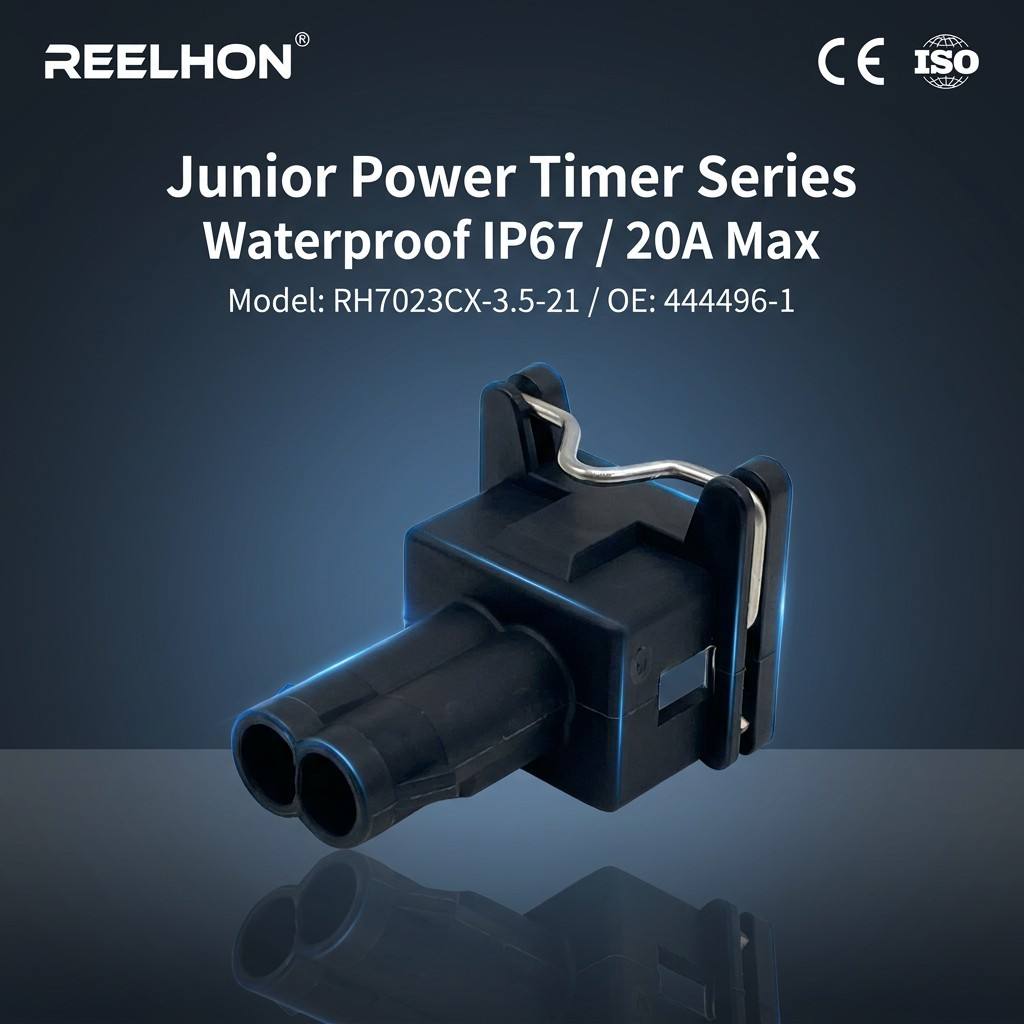 RH7023CX-3.5-21 444496-1 2 Pin Waterproof Female Junior Power Timer Auto Connector