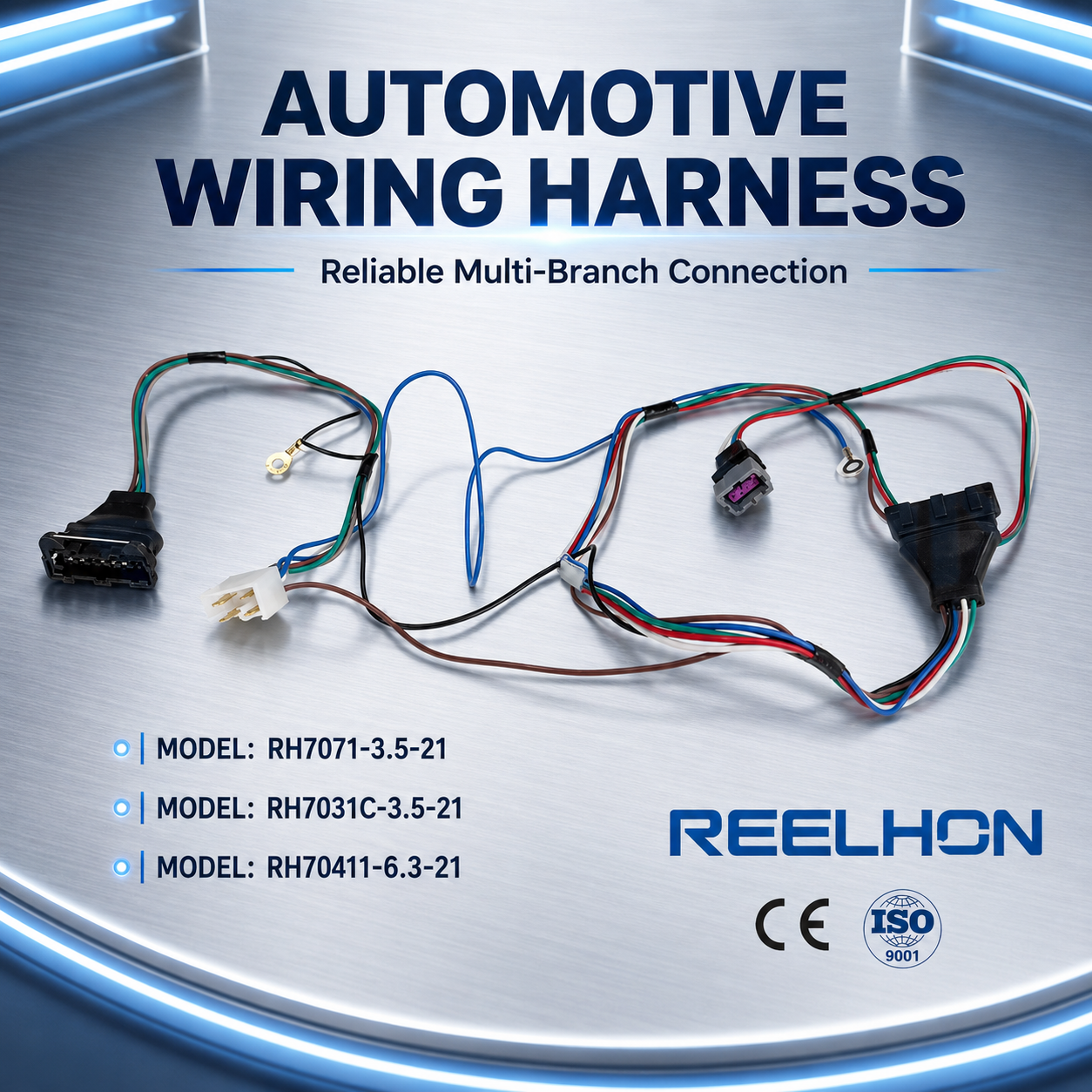 7071-3.5-21 RH70411-6.3-21 16 Pin OBD2 Multi-Output Adapter Harness Auto Connector for ECU Data Logger Power Wiring
