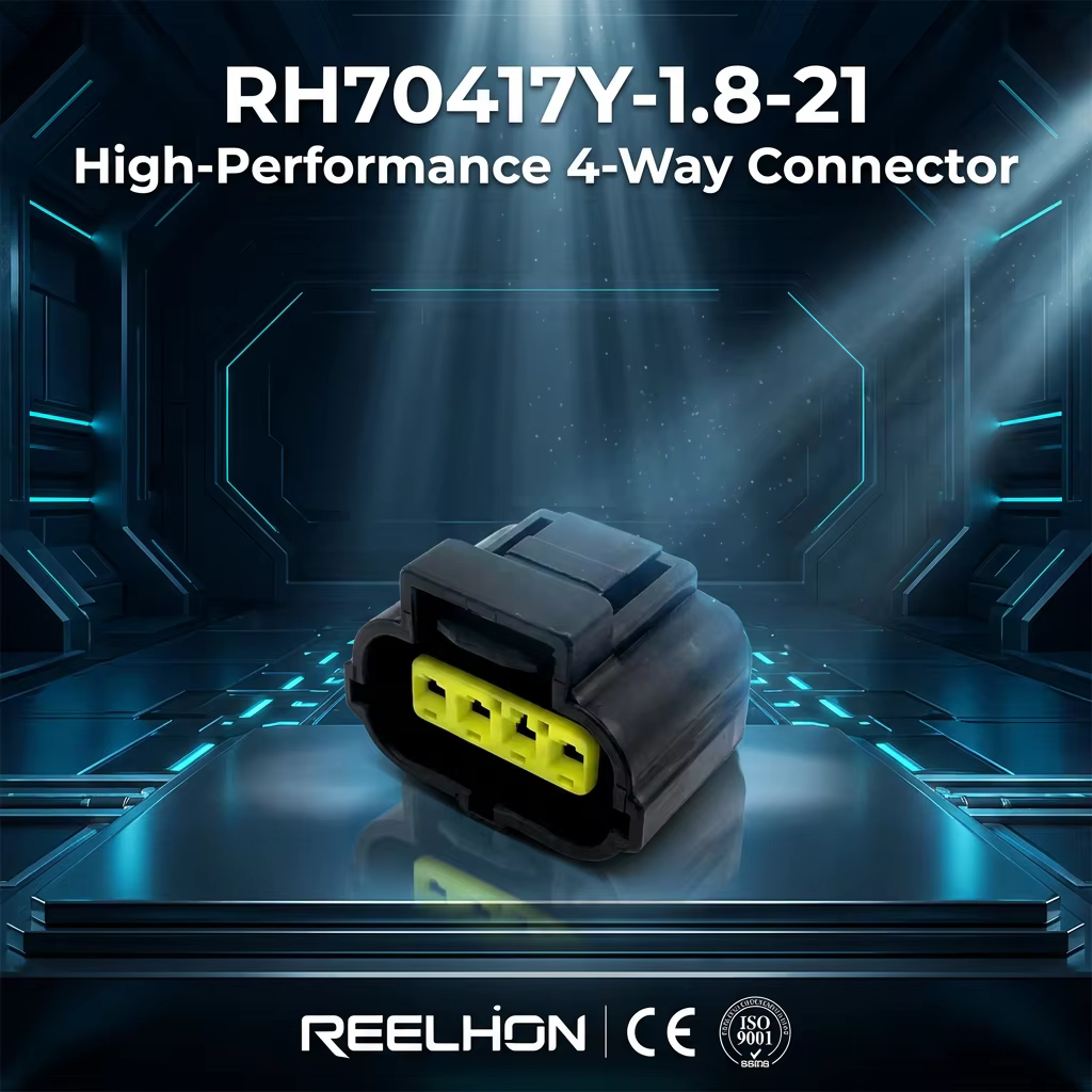 RH70417Y-1.8-21/184046-1 12 V, 4 Position, Automotive Housing for Female Terminals