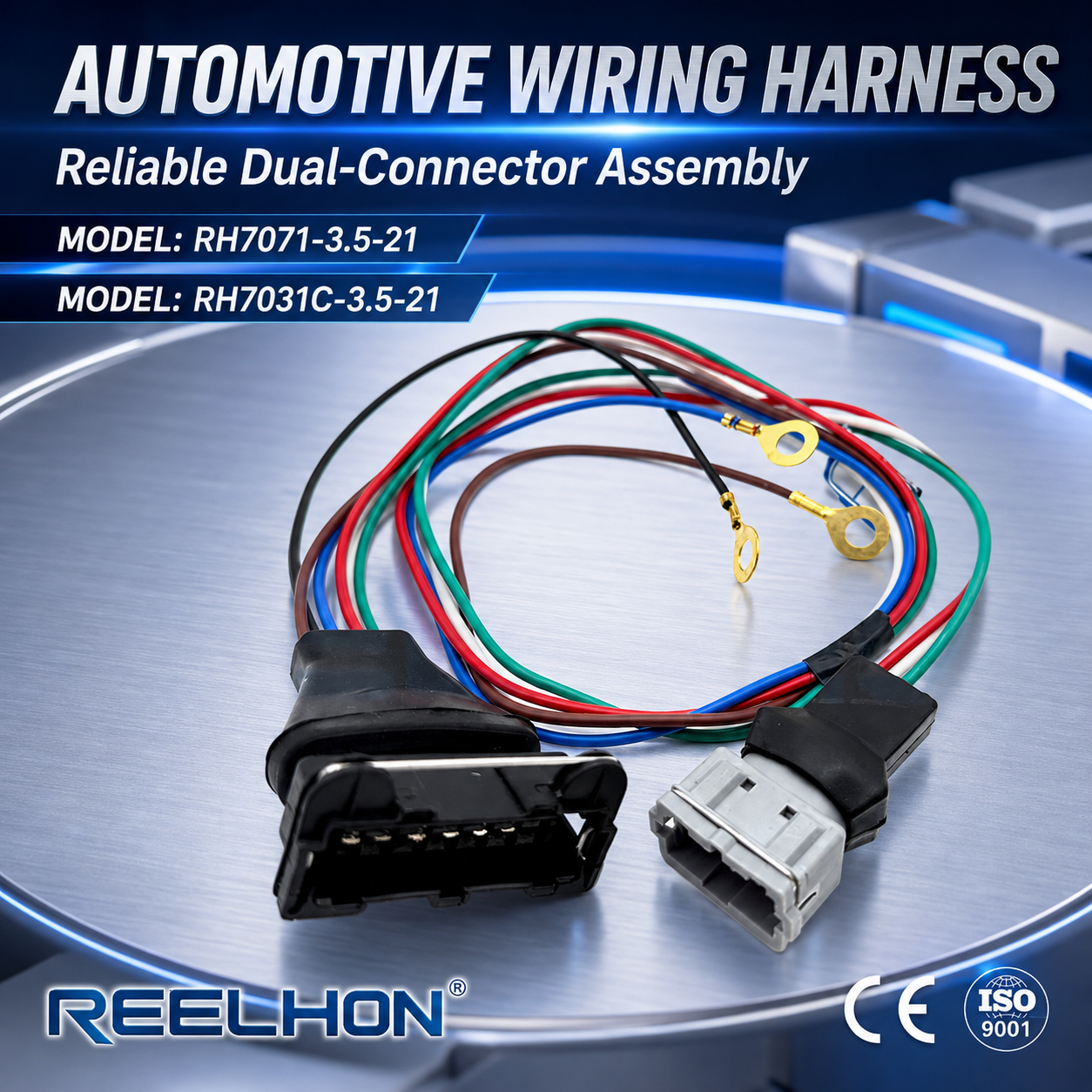 7071-3.5-21 RH70411-6.3-21 16 Pin OBD2 Multi-Output Adapter Harness Auto Connector for ECU Data Logger Power Wiring
