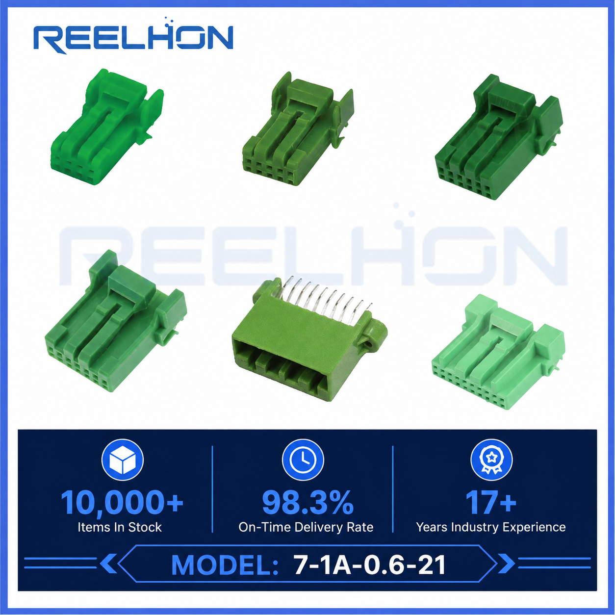 7-1A-0.6-21 4-8 Pin Sealed Green 0.64mm Female Auto Connector PCB Header for Toyota Honda ECU Interior Signal Harness