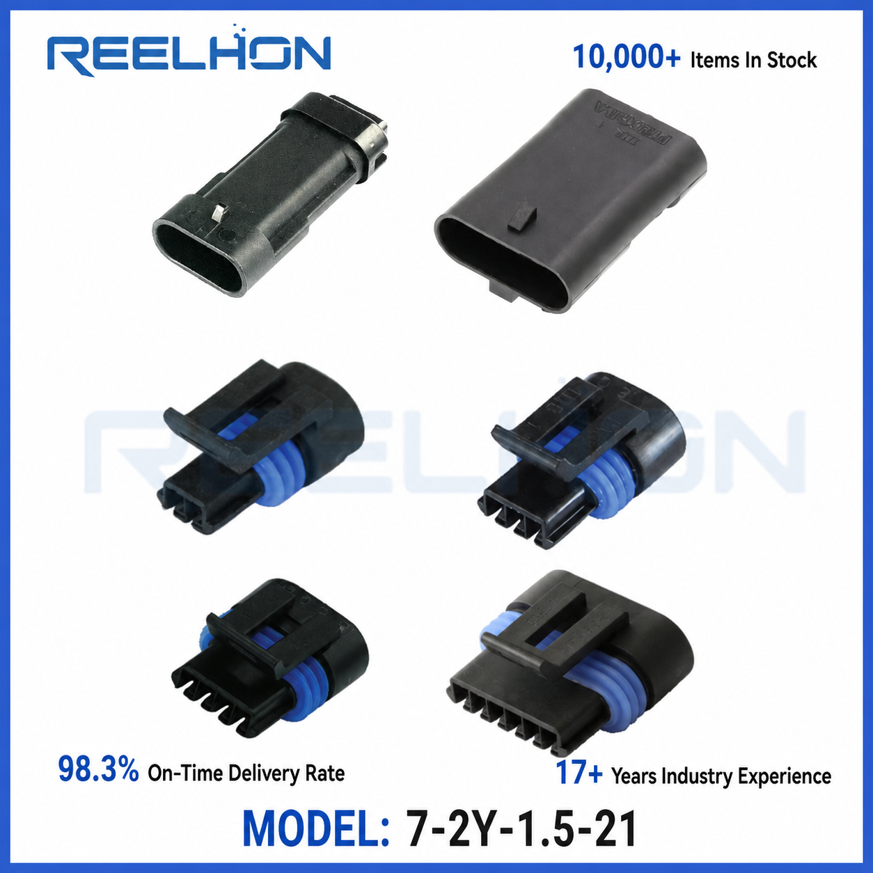 7-2Y-1.5-21 1-4 Pin Waterproof Sealed 1.5mm Blue Wave Seal Auto Connector for GM Chevy Sensor Ignition Wiring Harness