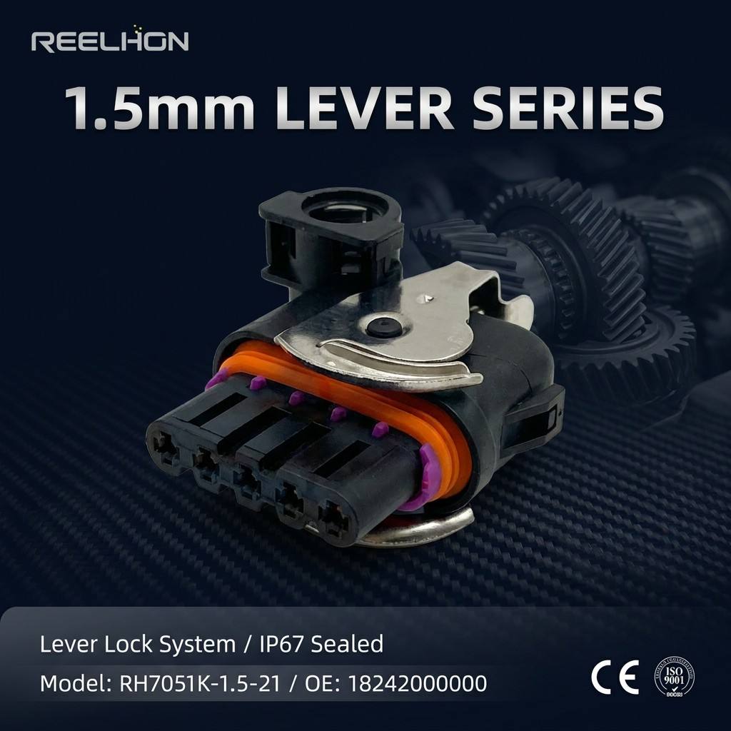 RH7051K-1.5-21 18242000000 5 Pin Waterproof Female Automotive Connector for Bosch Alternator Wiper Motor Socket Lear 1.5mm Series