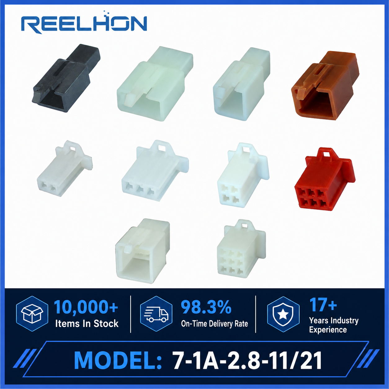 7-1A-2.8-11/21 2-6 Pin Sealed Multi-Color 2.8mm Male Female Auto Connector for Toyota Honda Motorcycle Interior Harness