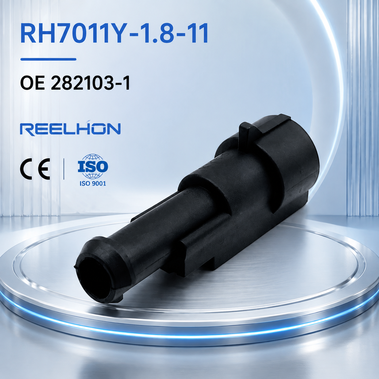 7011Y-1.8-11 282103-1 1 Pin Waterproof Sealed Male Cap Auto Connector Housing for VW BMW Ford Sensor Harness Repair