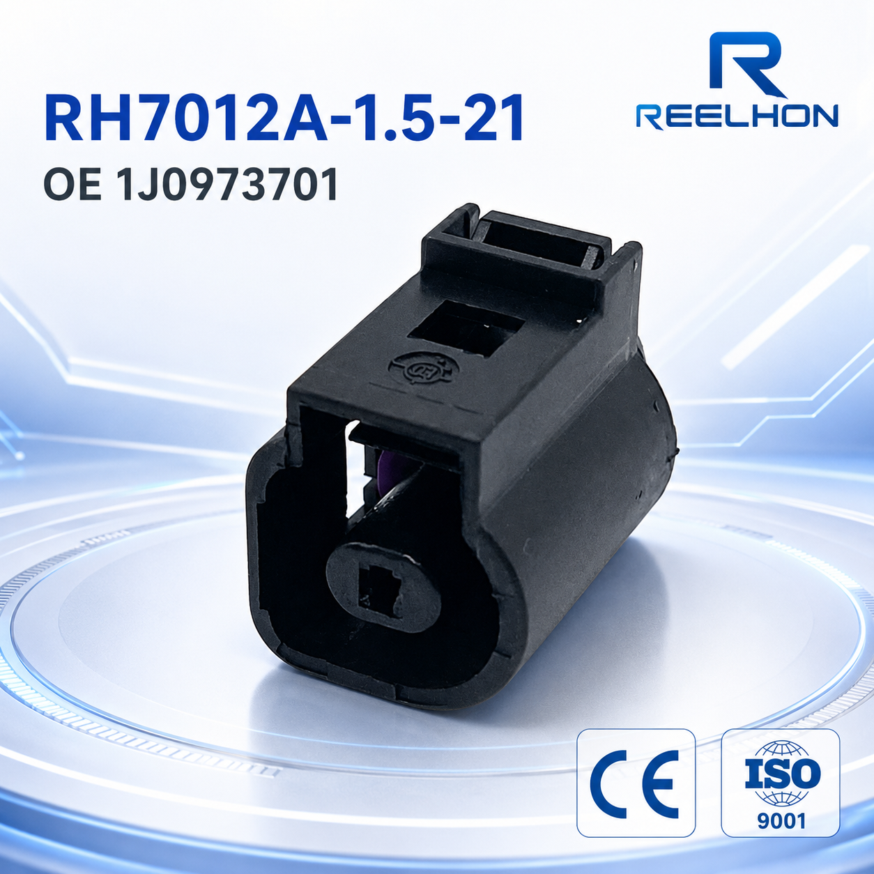 7012A-1.5-21 1J0973701 1 Pin Waterproof Sealed Female Auto Connector Housing for VW Audi Skoda Sensor Switch Harness Repair