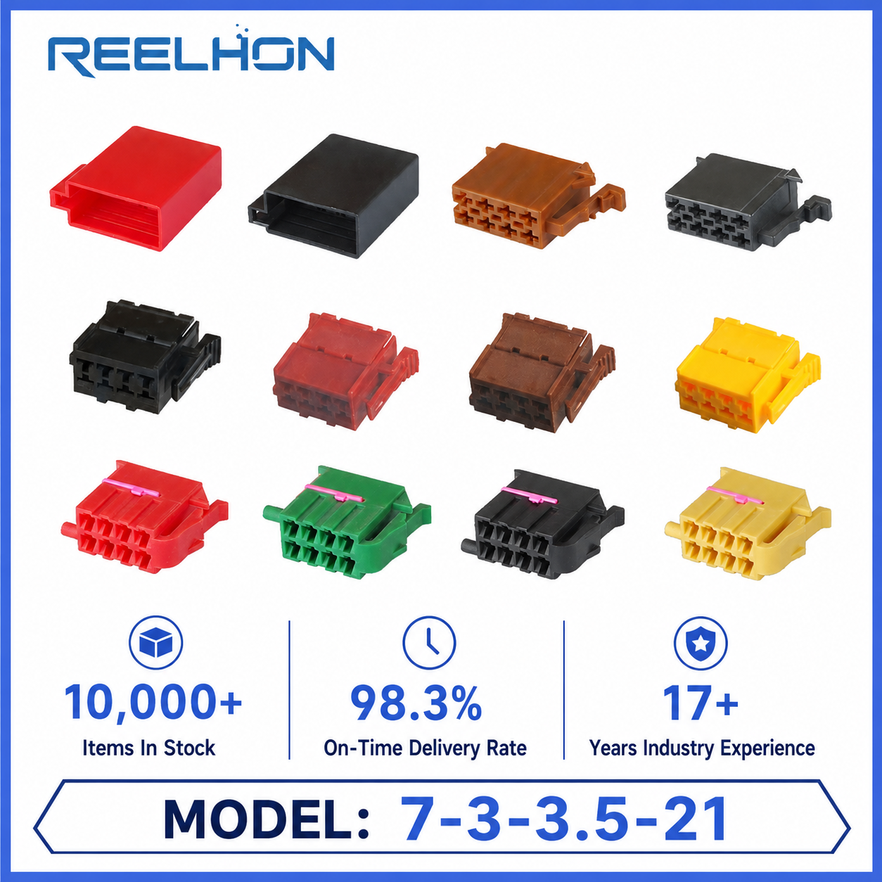7-3-3.5-21 4-10 Pin Sealed Multi-Color 3.5mm Female Auto Connector for Toyota Honda Motorcycle Interior Signal Harness