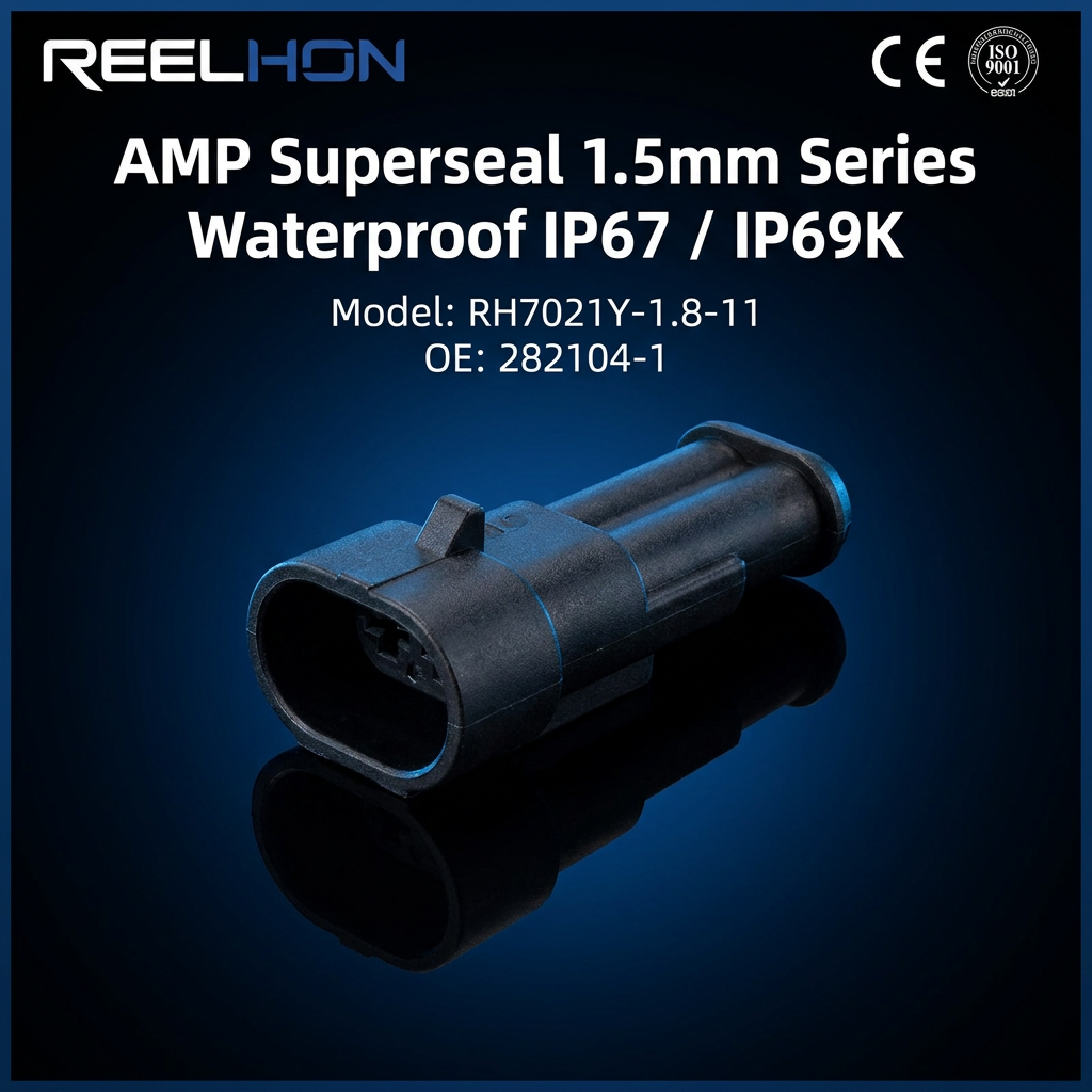 RH7021Y-1.8-11 2 Pin 282104-1 AMP Superseal Waterproof Connector