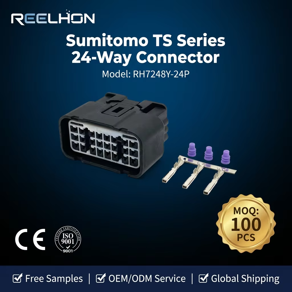 RH7248Y-1.5-21 24 Pin Waterproof Automotive ECU Connector for Toyota Sumitomo