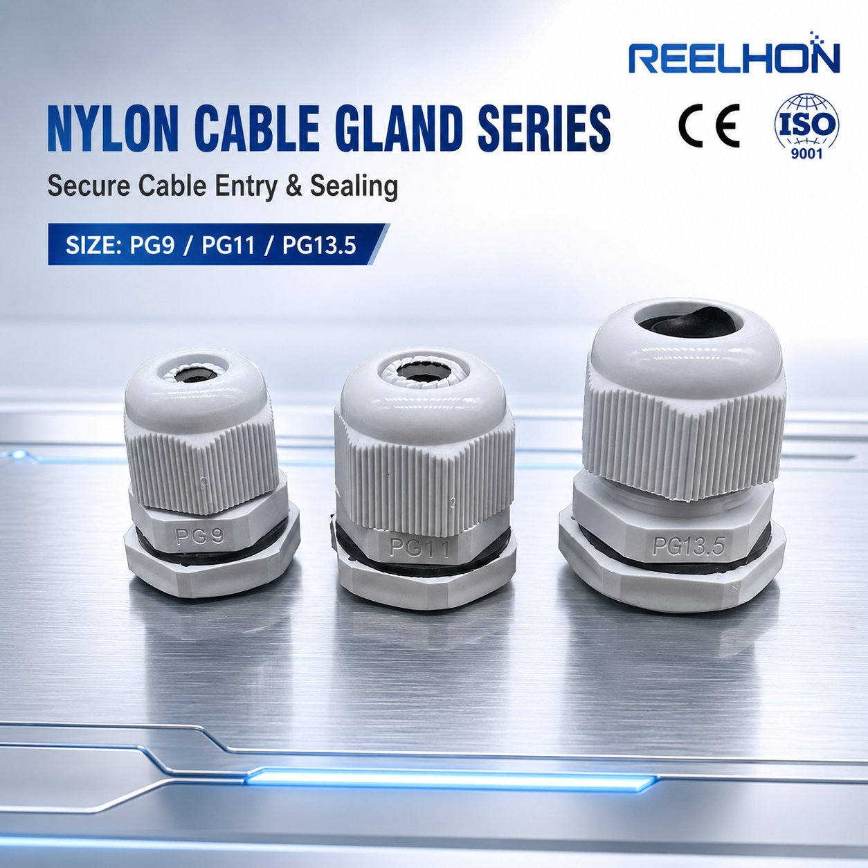 PG9 PG11 PG13.5 IP68 Waterproof Nylon Cable Gland Sealed Auto Connector Accessory for Automotive Industrial Wire Harness