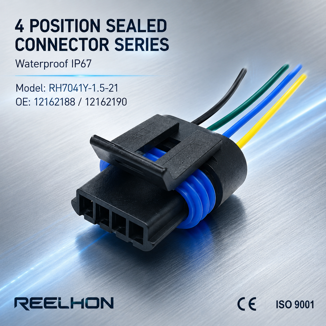 7041Y-1.5-21 12162188 12162190 4 Pin Waterproof Sealed Female Auto Connector Pigtail for GM LS Ignition Coil MAP Sensor