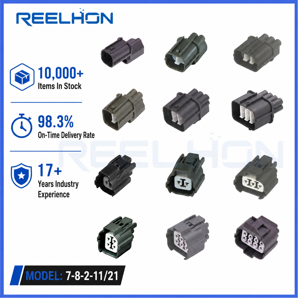 7-8-2-11/21 2-6 Pin Waterproof Sealed 2.0mm Multi-Color Male Female Auto Connector for Toyota Honda Sensor ECU Harness