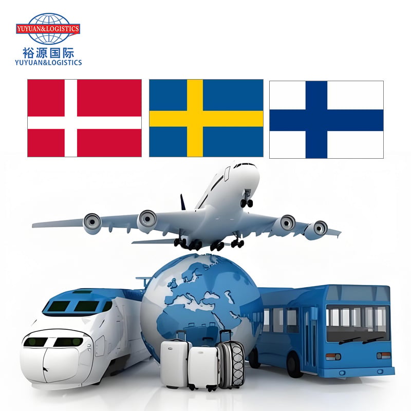 Global Express Logistics ddp Shipping to Denmark Sweden Finland Air Freight Cargo Services Shipping Agent Transport Clothes Bag Shoes