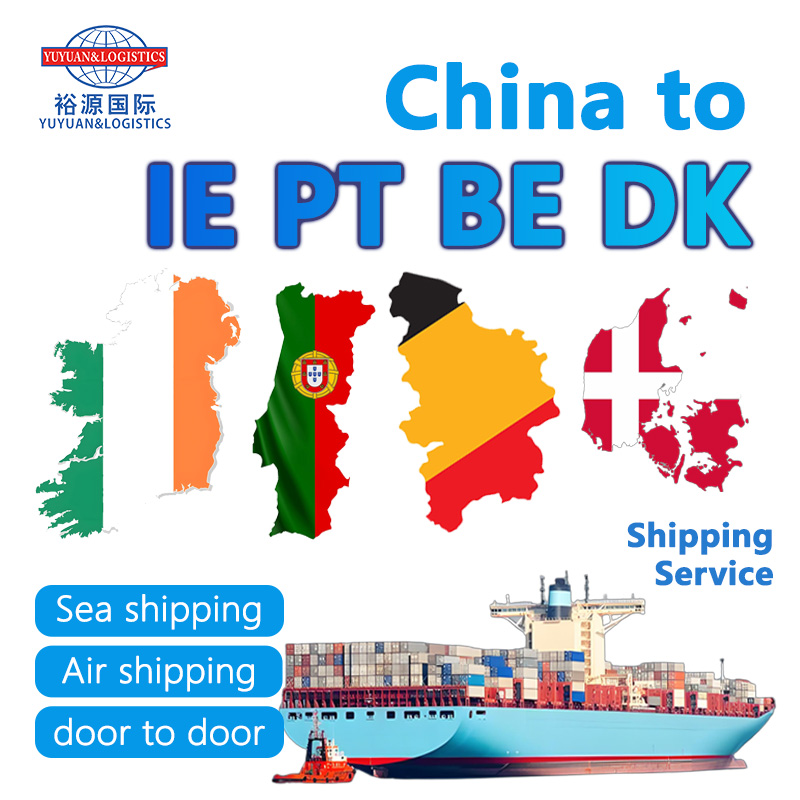 International Sea Freight Forwarding Door to Door Service Shipping Agent From China Shipping to Ireland Portugal Belgium Denmark