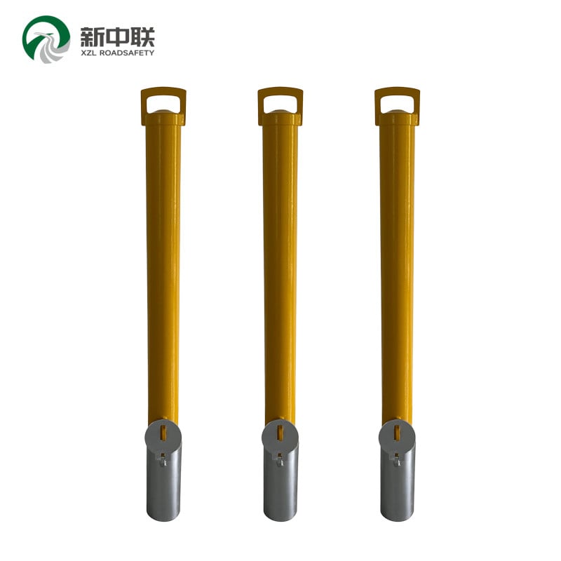 Steel Removable Lockable Bollard Movable Parking Post Powder Coated for Driveway