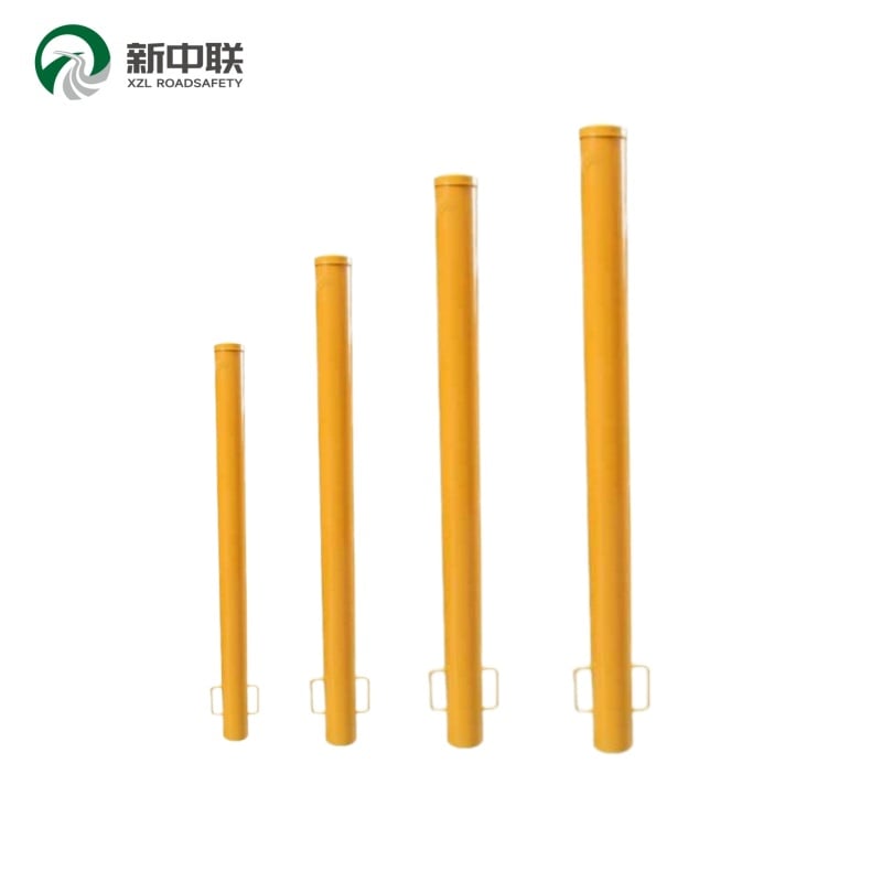Galvanized Anti‑Collision Traffic Steel Bollard Heavy‑Duty Outdoor Road Safety Barrier for Pedestrian Zone