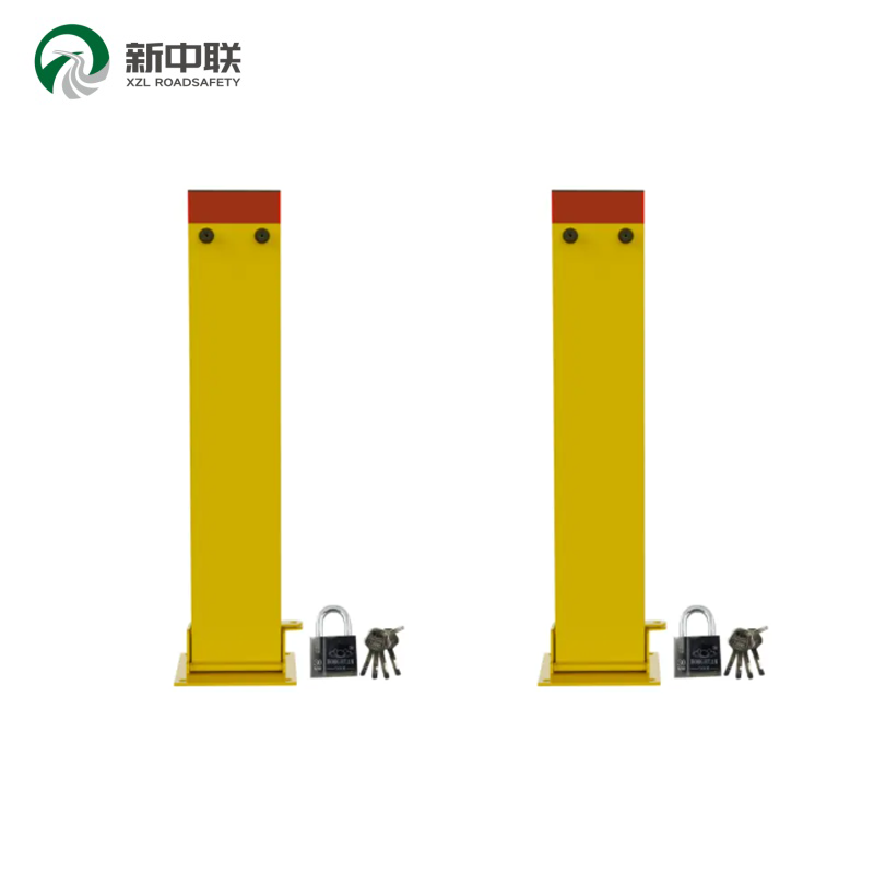 Fold Down Carbon Steel Bollard Foldable Parking Post Collapsible Security Bollard