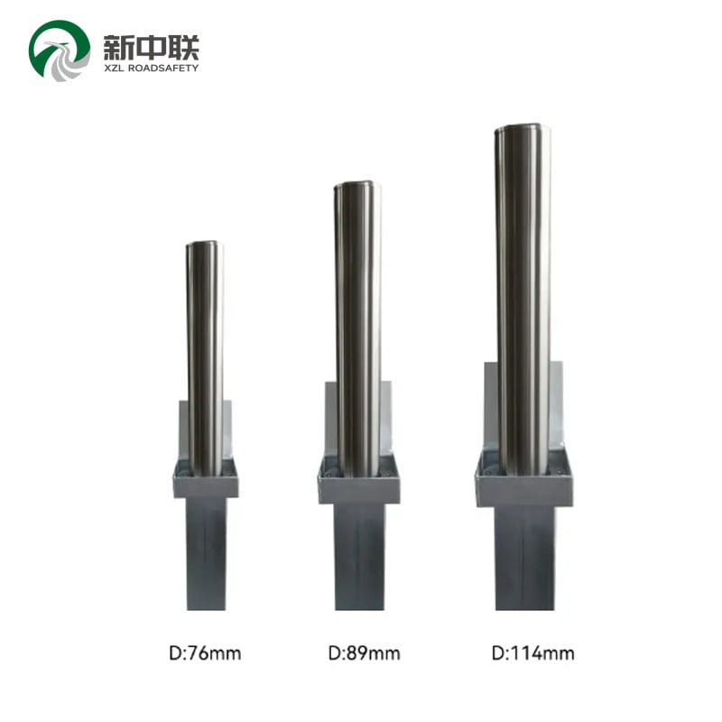 XZL Stainless Steel In‑Ground Telescopic Bollard Hidden Installation Key Lock Manual Retractable Security Post