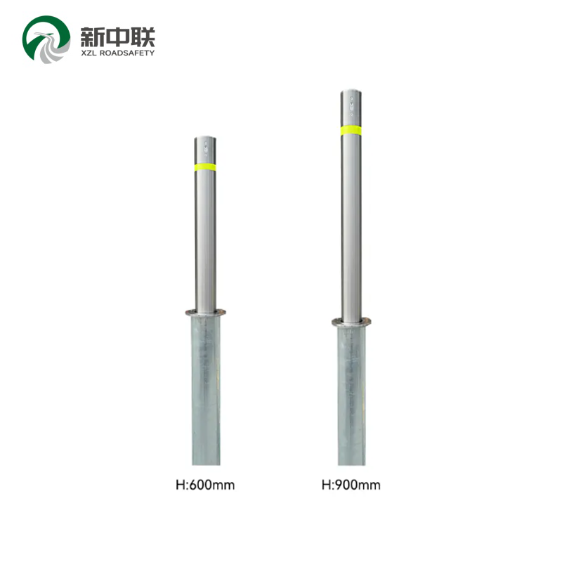 XZL Premium Stainless Steel Manual Telescopic Bollard Key Lock Inground Retractable Security Bollard