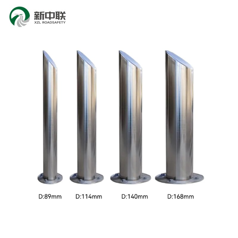 Short Height Dome Top Fixed Stainless Steel Security Bollard For Pavement Pedestrian