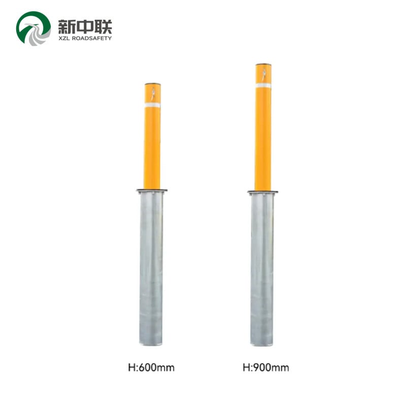 XZL Carbon Steel Manual Telescopic Bollard Galvanized Powder Coated Inground Key Lock Retractable