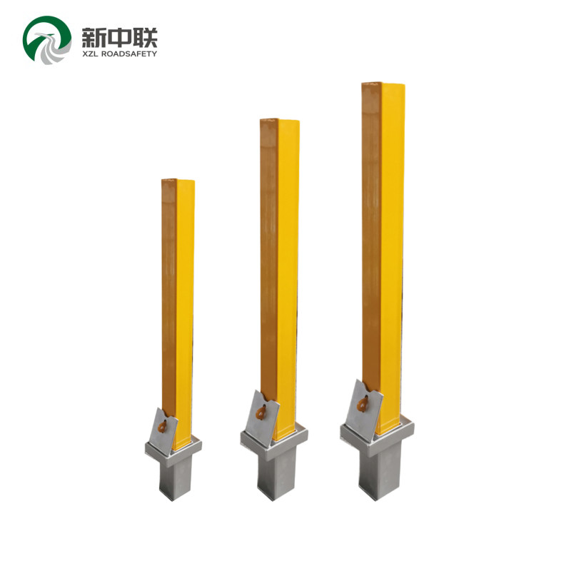 Removable Lockable Steel Bollard Steel Surface Mounted Parking Security Post for Driveway Safety