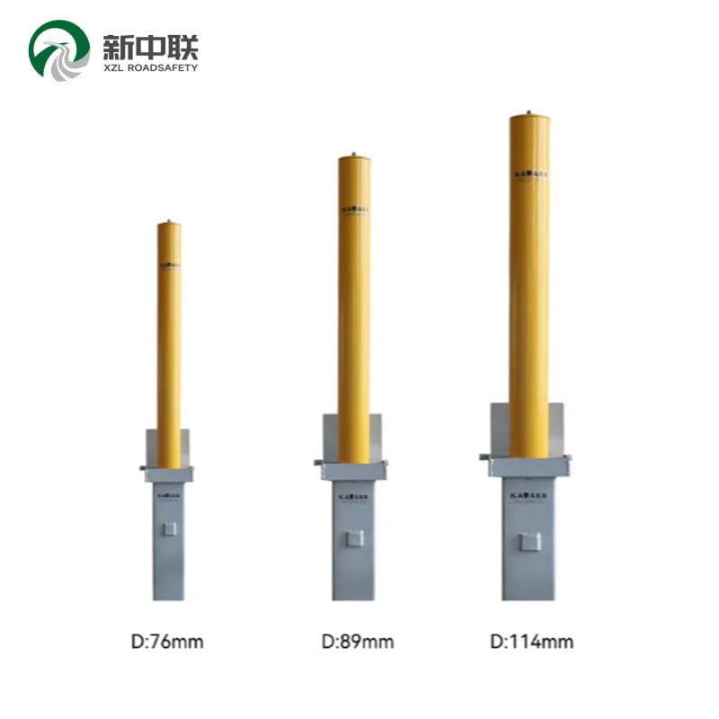 XZL Carbon Steel Telescopic Bollard E‑Coated Powder Coated Key Lock Manual Retractable Bollard