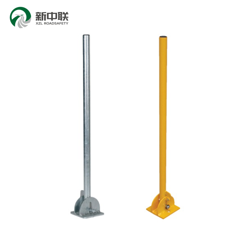 Inch‑Spec Hinged Lockable Parking Post Collapsible Parking Bollard