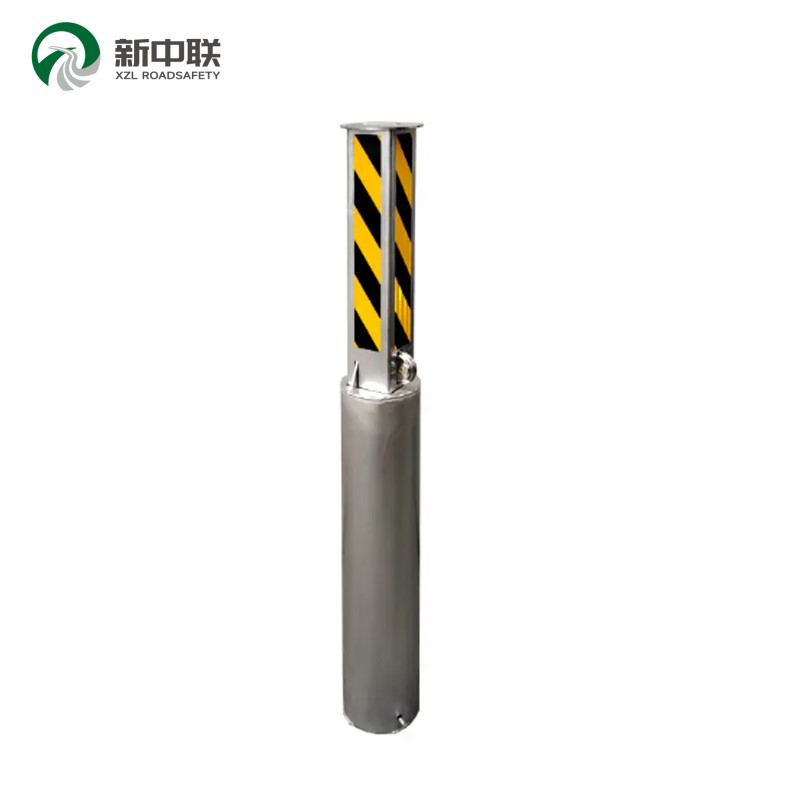 XZL Zinc Plated Manual Retractable Security Bollard Padlock Operated Inground Telescopic Post