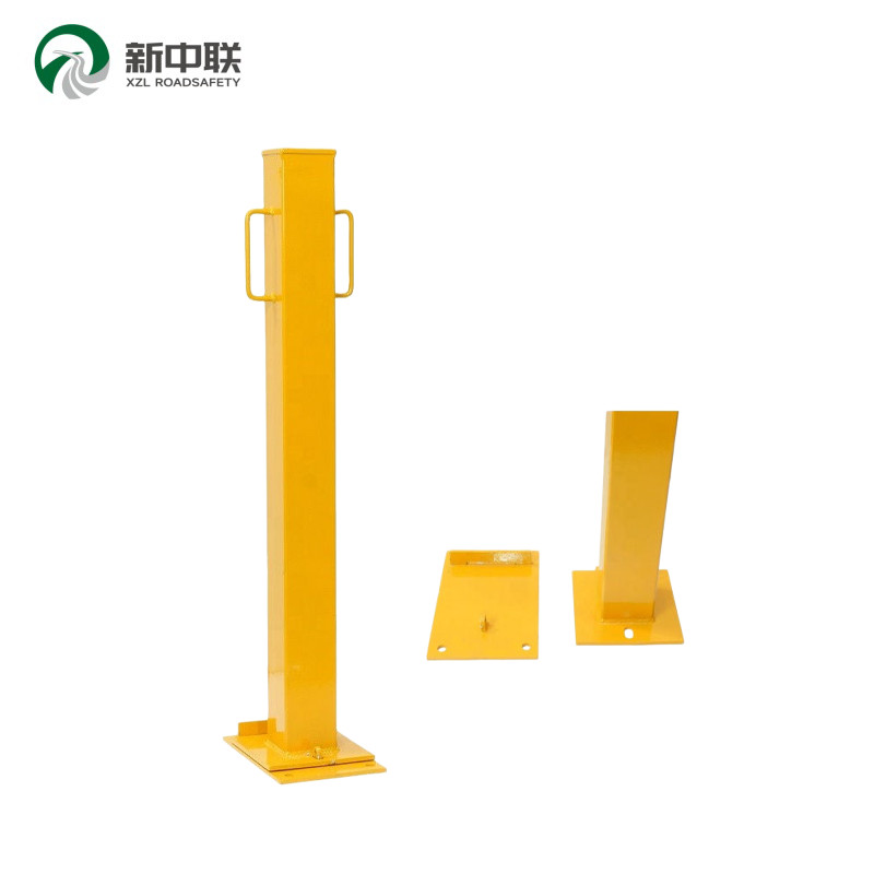 Heavy‑Duty Removable Carbon Steel Bollard  Lockable Demountable Traffic Safety Post for Warehouse & Driveway Security