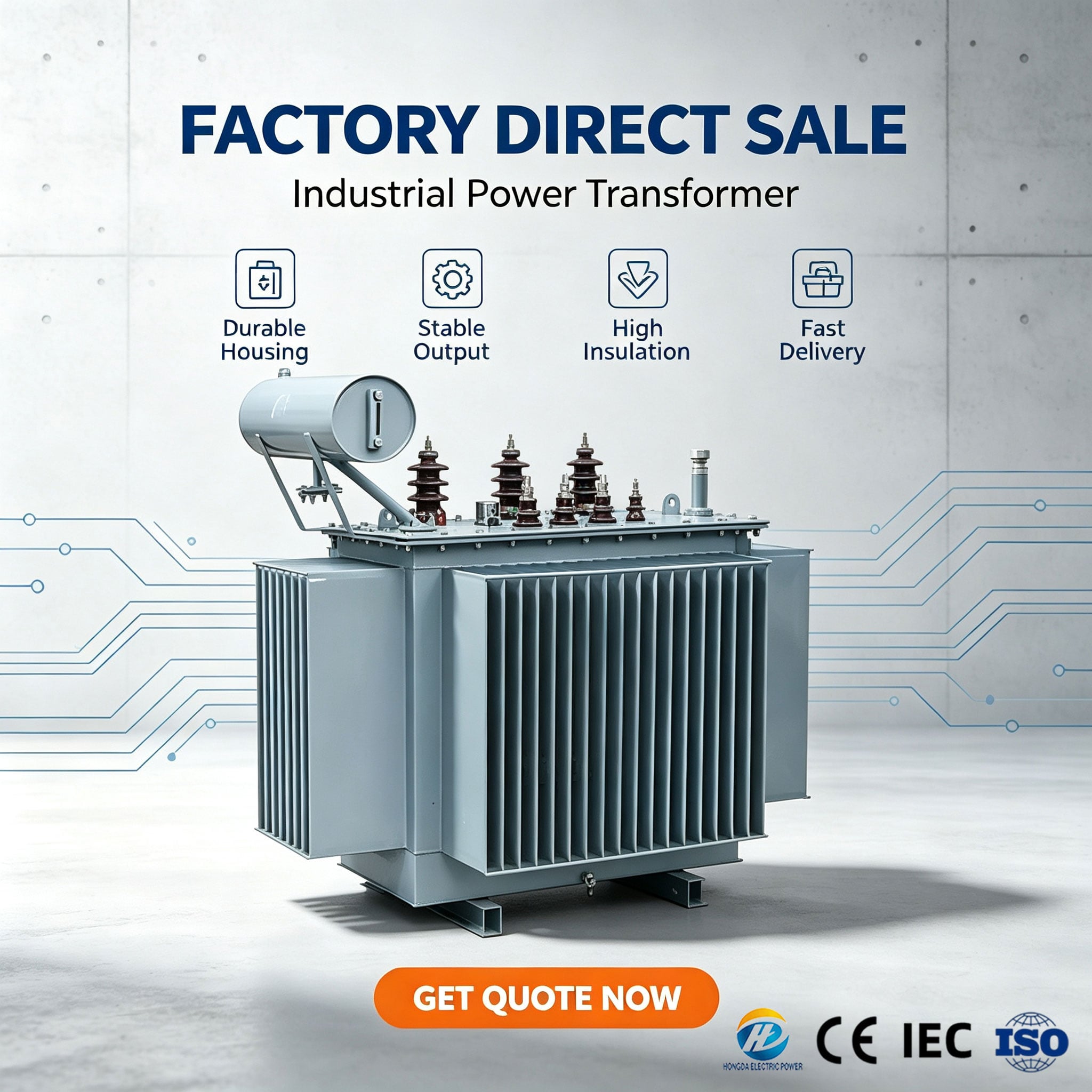 High Efficiency Oil-Immersed Power Transformer | Low Loss & Durable