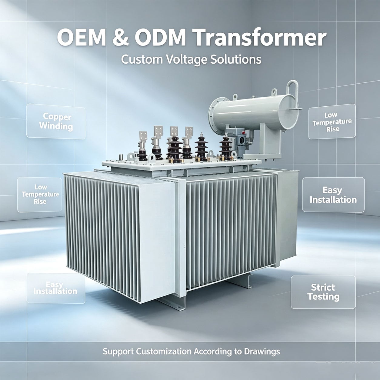 2500kVA 20kV/0.4kV Corrugated Power Transformer for Renewable Energy Stations