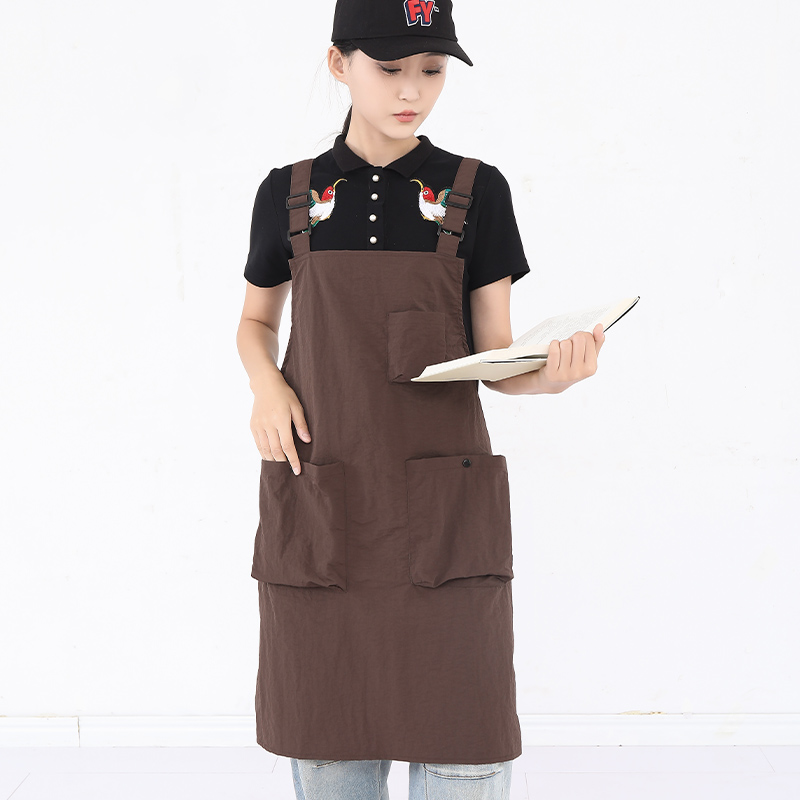 Grosir Apron Pakaian Kerja Tahan Air dengan Logo Cetak Kustom untuk Iklan Rumah Tangga dan Dapur