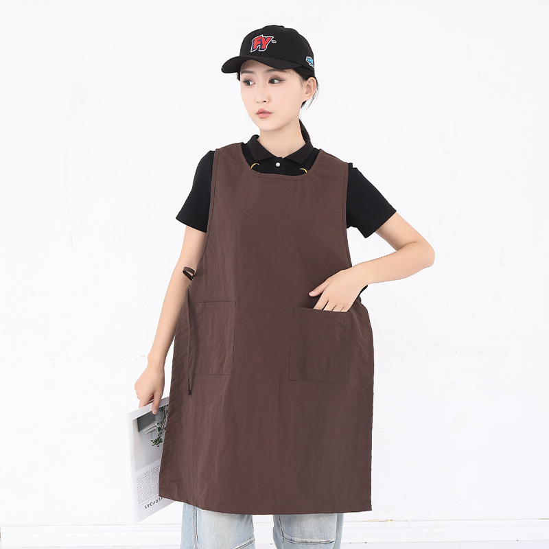 Apron Memasak yang Dapat Dipakai di Depan dan Belakang, Kain Taslon Chef dengan Logo Kustom, Apron Masak Jepang