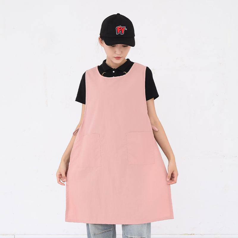 Apron Memasak yang Dapat Dipakai di Depan dan Belakang, Kain Taslon Chef dengan Logo Kustom, Apron Masak Jepang