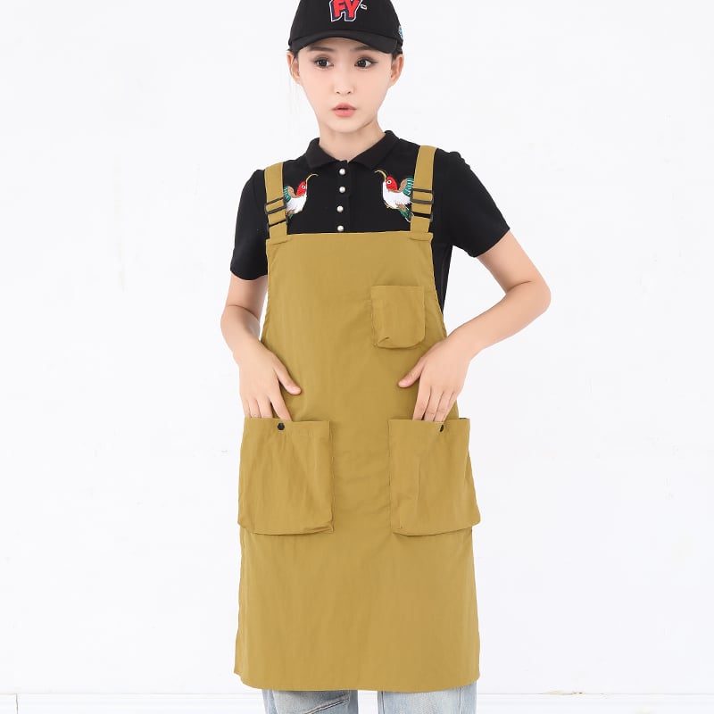 Grosir Apron Pakaian Kerja Tahan Air dengan Logo Cetak Kustom untuk Iklan Rumah Tangga dan Dapur