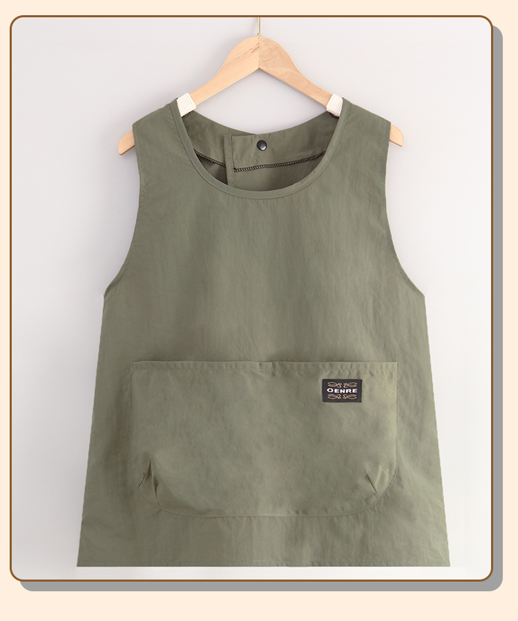 Rompi Apron Berbahan Taslon Tahan Lama dengan Logo Kustom, Tahan Minyak, Tahan Air, dan Tahan Api untuk Dapur serta Rumah Tangga, Rompi dengan Pinggang yang Dapat Disetel